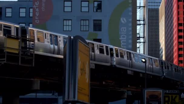 Overground Subway The Loop Chicago - CHICAGO, ILLINOIS/USA — Stock Video