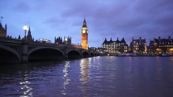 The River Thames and Westminster Bridge with Big Ben in the evening  - LONDON, ENGLAND