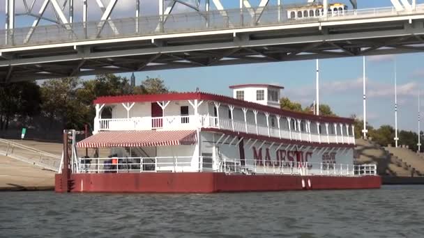 Majestatyczny Pokaż łódź Cincinnati - Cincinnati, Ohio Usa — Wideo stockowe