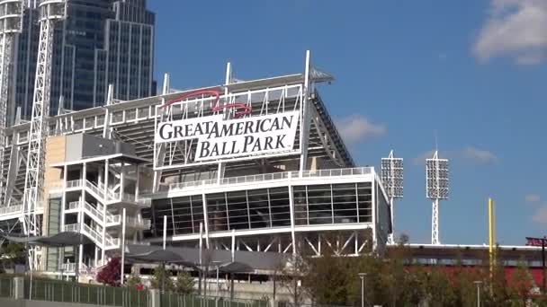 Great American Ball Park Arena de Ohio de Cincinnati - Cincinnati, Ohio Usa — Vídeo de stock