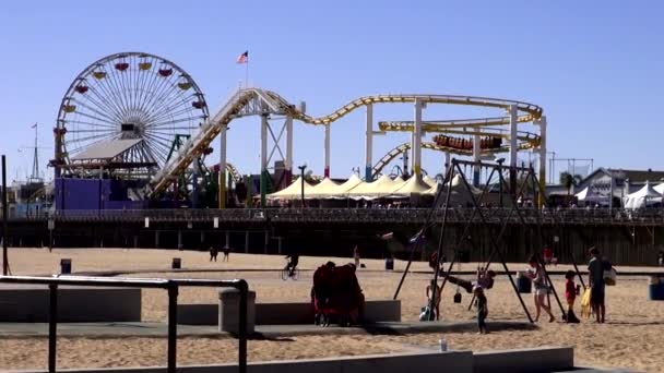 Muelle de Santa Mónica Los Ángeles LOS ÁNGELES — Vídeo de stock