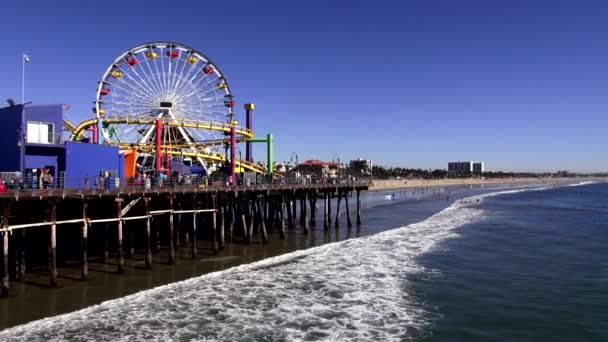 Muelle de Santa Mónica Los Ángeles — Vídeo de stock