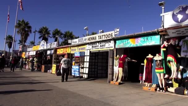 Παραλία Venice Oceanfront Λος Άντζελες — Αρχείο Βίντεο