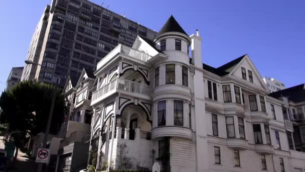 San Francisco - San Francisco güzel evlerde — Stok video