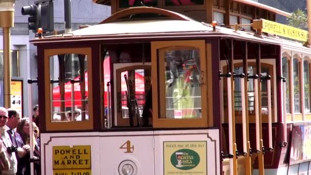 Cable Car in San Francisco - San Francisco — Stockvideo