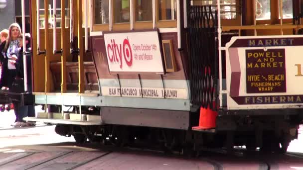 Cable Car in San Francisco - San Francisco — Stockvideo