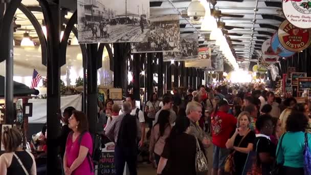 Mercato francese New Orleans NEW ORLEANS, LOUISIANA USA — Video Stock
