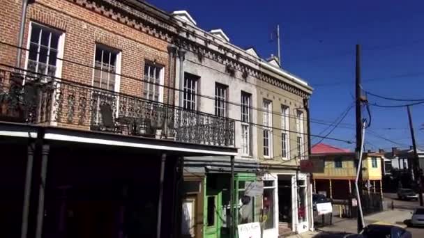 New Orleans güzel eski konaklar New Orleans, Louisiana ABD — Stok video