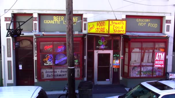 Nieuwe Orleans juwelen Food winkel New Orleans, Louisiana Verenigde Staten — Stockvideo