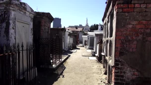 New Orleans St Louis Cemetery No.1 gamla gravar New Orleans, Louisiana Usa — Stockvideo