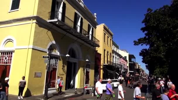 New Orleans, Louisiana ABD New Orleans Fransız çeyrek — Stok video