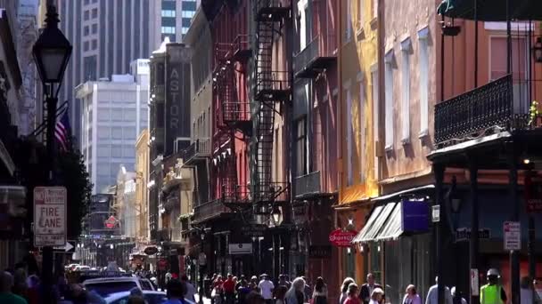 New Orleans francuskiej dzielnicy Nowego Orleanu, Luizjana, Usa — Wideo stockowe