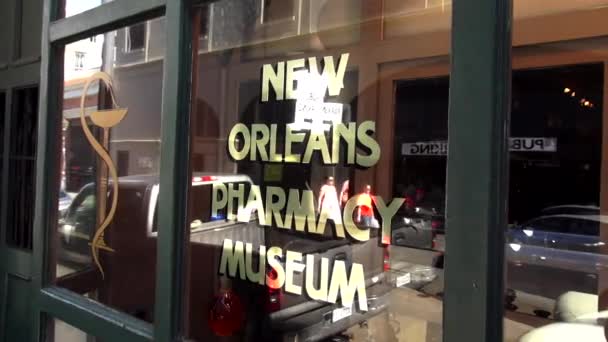 Muzeum farmacji New Orleans Nowego Orleanu, Luizjana, Usa — Wideo stockowe