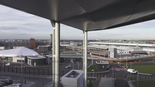 Aeroporto de Londres Heathrow - tiro aéreo — Vídeo de Stock