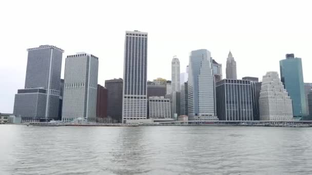 New York - downtown Manhattan skyline — Stockvideo