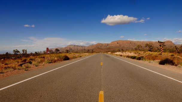 Одинокая дорога на юго-западе США  . — стоковое видео