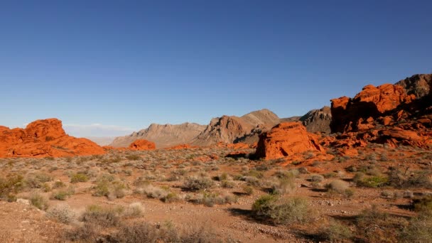 Tal des Feuers Nationalpark, Nevada . — Stockvideo