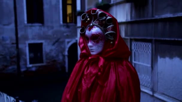 Maschera veneziana carneval di venezia - Venezia, Venezia — Video Stock