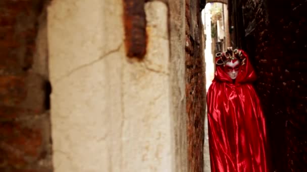Venetian mask carneval di venezia - Venice, Venezia — Stock Video