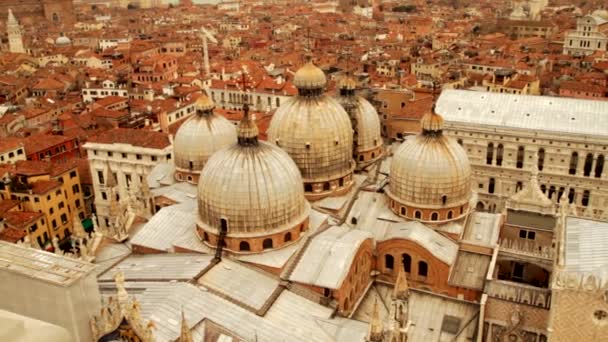 St. markerar basilikan - Venedig, Venezia — Stockvideo
