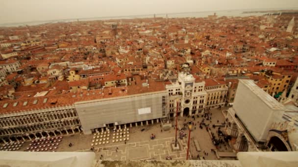 Aerial view of St. Marks Square - Venice, Venezia — Stock Video