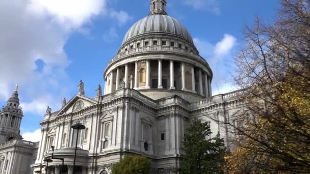 Красивый собор Святого Павла в Лондоне — стоковое видео