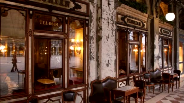 Antikes cafe florian - venezia, venezia — Stockvideo