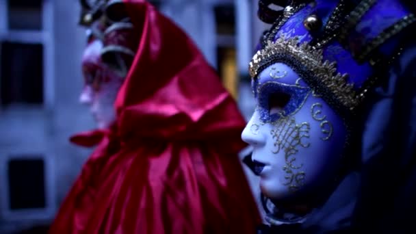 Ενετικό μάσκα Απολαύστε το Καρναβάλι της Βενετίας - Βενετία, Venezia — Αρχείο Βίντεο