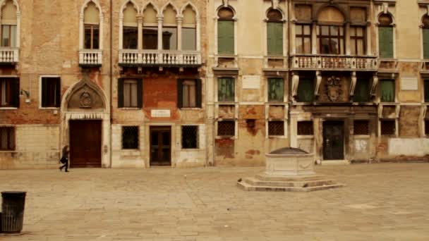 Antikes gebäude in venezia — Stockvideo
