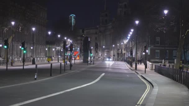 London whitehall bei Nacht - london, england — Stockvideo