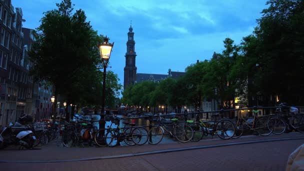 Ámsterdam por la noche — Vídeos de Stock