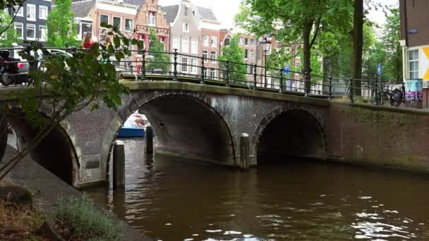 Romantische bruggen van Amsterdam — Stockvideo