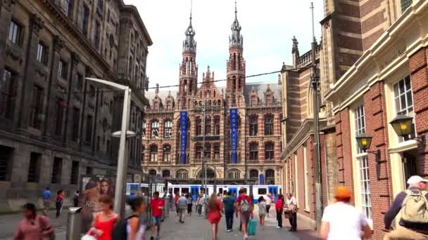 Centrum handlowego Magna Plaza w Amsterdamie — Wideo stockowe