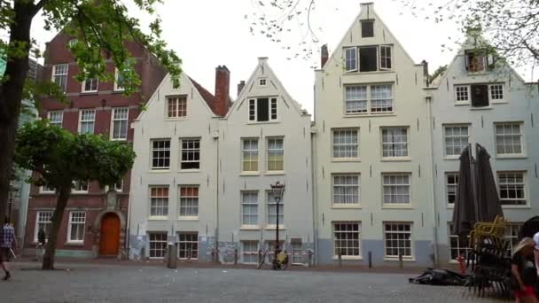 Типичные здания Амстердама — стоковое видео