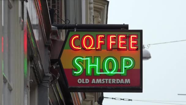 Coffee Shop Old Amsterdam — Stock Video