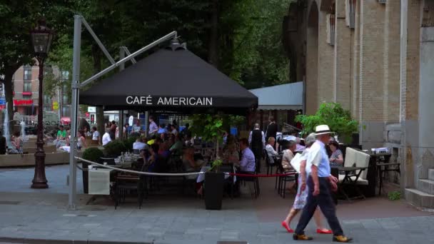 Café Americain Amsterdam — Stockvideo