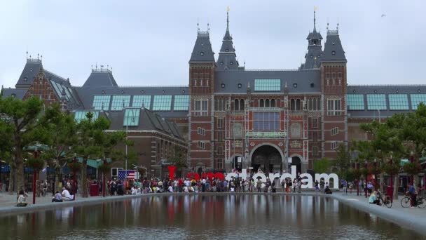 Museu nacional da Holanda chamado Rijksmuseum — Vídeo de Stock