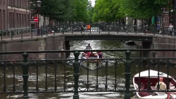 Grande scatto dei ponti di Amsterdam — Video Stock