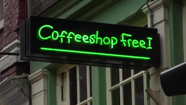 Coffeeshop в Амстердамі — стокове відео