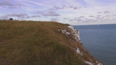 İngiltere'de sahili - Dover Beyaz kayalıklar, harika doğa