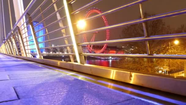 Čas zániku záběr panoramatu Londýna Westminster a Big Ben — Stock video