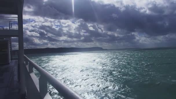 El Mar del Norte desde un ferry — Vídeo de stock