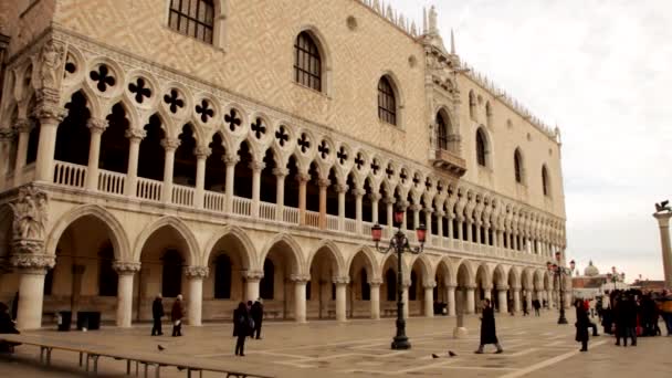 Palácio do Doge Palazzo Ducale em Veneza — Vídeo de Stock