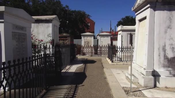 New orlean st. louis friedhof no.1 alte gräber new orlean louisiana — Stockvideo