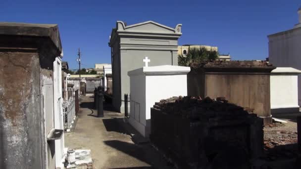 New Orleans St Louis Cemetery No.1 gamla gravar New Orleans Louisiana — Stockvideo