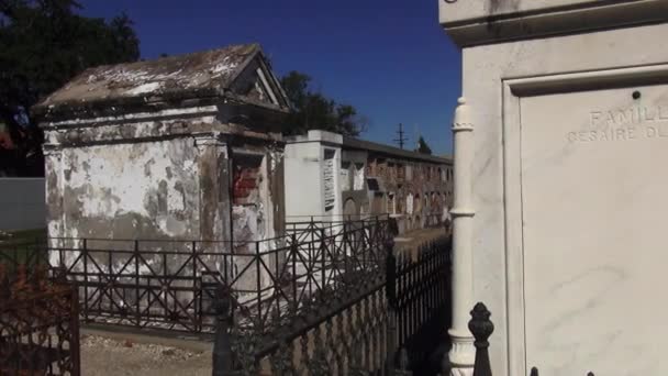 New Orleans St. Louis Cemetery No.1 sepulturas velhas New Orleans Louisiana — Vídeo de Stock