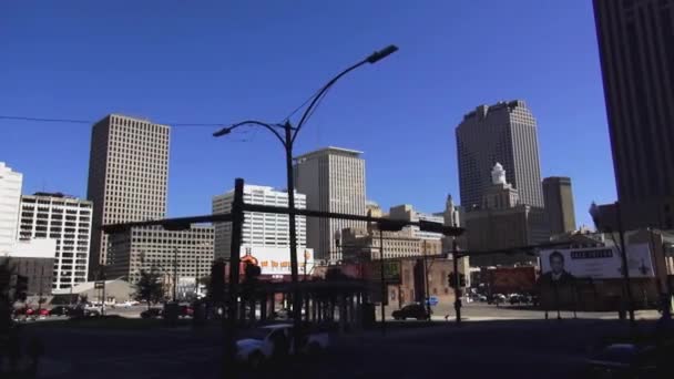 Nieuwe Orleans centrum van de stad New Orleans Louisiana — Stockvideo