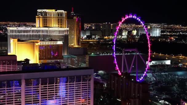 Riesenrad im Luchshotel in las vegas las vegas usa — Stockvideo