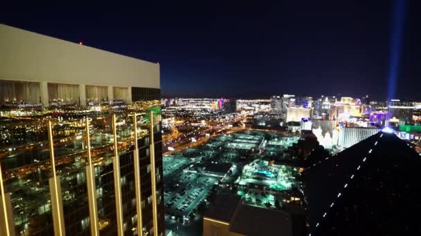 Verbazingwekkende Las Vegas in Las Vegas Usa nacht — Stockvideo