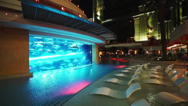 Muy bonita piscina al aire libre en Las Vegas Las Vegas Estados Unidos — Vídeo de stock